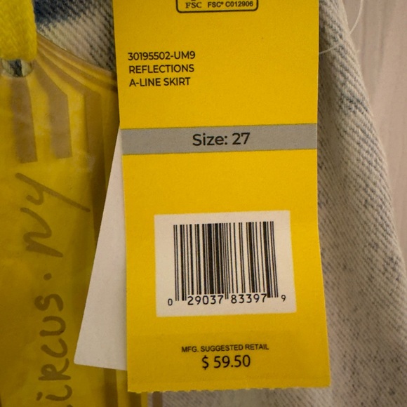 CIRCUS NY BY SAM EDELMAN REFLECTIONS A-LINE SKIRT SIZE 27 NWT - Picture 4 of 5